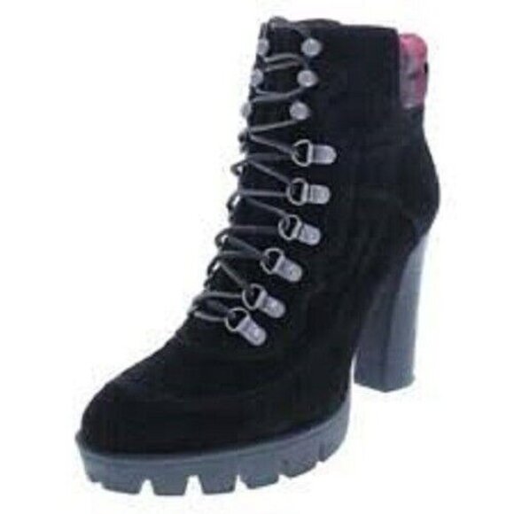 Nine West Boots Suede Black & Red Plaid Women's Size 8 M US New In Box - Picture 5 of 7